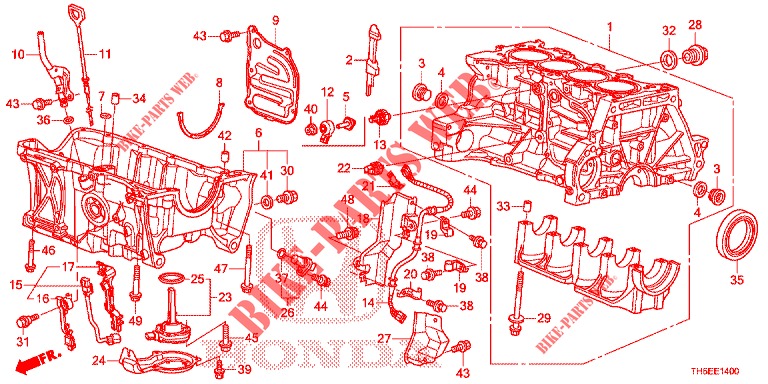 BLOCO CILINDROS/CARTER OLEO (1.2L/1.3L/1.4L) para Honda JAZZ 1.4 LUXURY 5 portas 5 velocidades manuais 2014