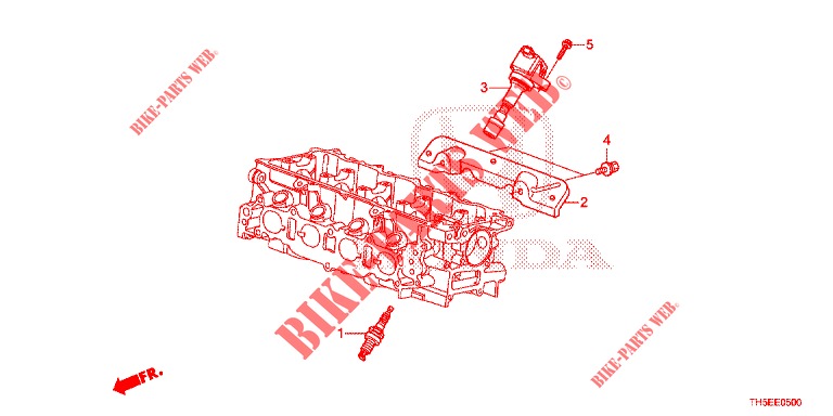 BOBINA SUPERIOR DA VELA/BUJAO  para Honda JAZZ 1.4 LUXURY 5 portas 5 velocidades manuais 2014