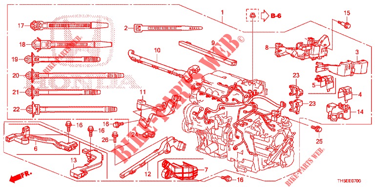CABLAGEM(1)  para Honda JAZZ 1.4 LUXURY 5 portas 5 velocidades manuais 2014