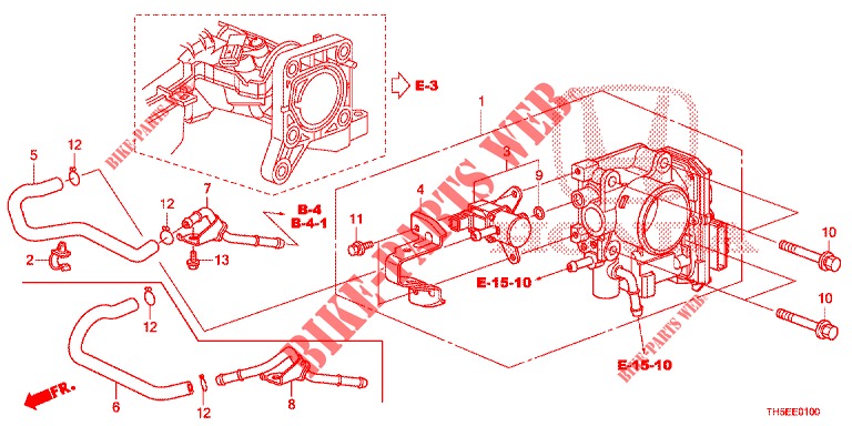 CORPO ACELERADOR('84,'85)  para Honda JAZZ 1.4 LUXURY 5 portas 5 velocidades manuais 2014