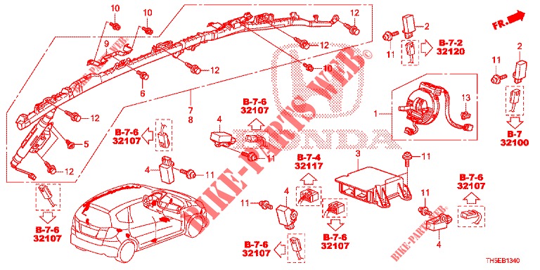 UNIDADE SRS (LH) para Honda JAZZ 1.4 LUXURY 5 portas 5 velocidades manuais 2014