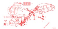EMBLEMA/ETIQUETA CUIDADO  para Honda JAZZ 1.4 ESH 5 portas 5 velocidades manuais 2014