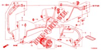 AR CONDICIONADO (FLEXIBLES/TUYAUX) (LH) para Honda JAZZ 1.4 ESH 5 portas totalmente automática CVT 2014