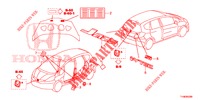 EMBLEMA/ETIQUETA CUIDADO  para Honda JAZZ 1.4 ESH 5 portas totalmente automática CVT 2014