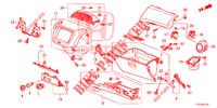 GUARNICAO INSTRUMENTOS (COTE DE PASSAGER) (LH) para Honda JAZZ 1.4 LS 5 portas 5 velocidades manuais 2015