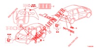 EMBLEMA/ETIQUETA CUIDADO  para Honda JAZZ 1.4 LSH 5 portas totalmente automática CVT 2014