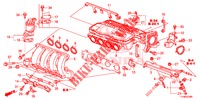 ISOLADOR CARBURADOR/ COLECTOR ADMISSAO  para Honda JAZZ 1.4 LSH 5 portas totalmente automática CVT 2014