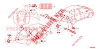 EMBLEMA/ETIQUETA CUIDADO  para Honda JAZZ 1.4 LSP 5 portas totalmente automática CVT 2014