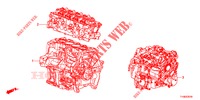 KIT JUNTAS/CONJ. MOTOR/CONJ. CAIXA VELOCIDADES  para Honda JAZZ 1.4 LSP 5 portas totalmente automática CVT 2014