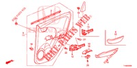 FORRO PORTA TRASEIRA(4 PORTAS)  para Honda JAZZ 1.4 LSPH 5 portas totalmente automática CVT 2014