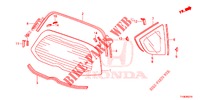 VIDRO TRASEIRO/VIDRO QUARTO  para Honda JAZZ 1.4 LSPH 5 portas totalmente automática CVT 2014