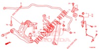 BRACO INFERIOR FRENTE/ MOLA ESTABILIZADOR  para Honda JAZZ 1.4 SPH 5 portas 5 velocidades manuais 2014
