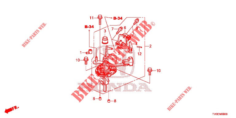 ALAVANCA MUDANCAS(MT)  para Honda CIVIC 1.4 ELEGANCE 5 portas 6 velocidades manuais 2014