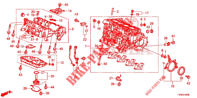 BLOCO CILINDROS/CARTER OLEO (DIESEL) para Honda CIVIC DIESEL 1.6 EXECUTIVE 5 portas 6 velocidades manuais 2014