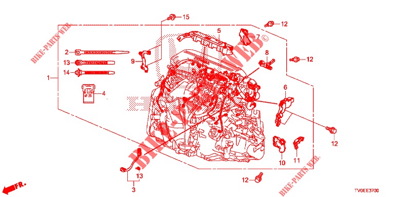 CABLAGEM MOTOR (DIESEL) para Honda CIVIC DIESEL 1.6 EXECUTIVE 5 portas 6 velocidades manuais 2014