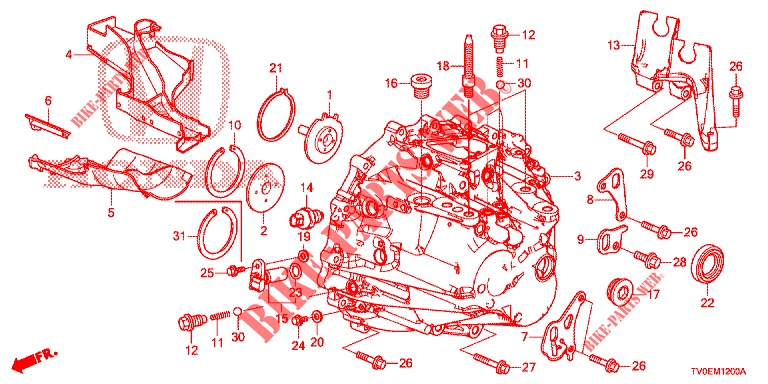 CORPO CAIXA VELOCIDADES (DIESEL) para Honda CIVIC DIESEL 1.6 EXECUTIVE 5 portas 6 velocidades manuais 2014