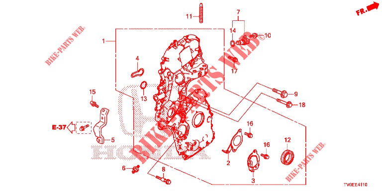 CORPO CORRENTE (DIESEL) para Honda CIVIC DIESEL 1.6 EXECUTIVE 5 portas 6 velocidades manuais 2014