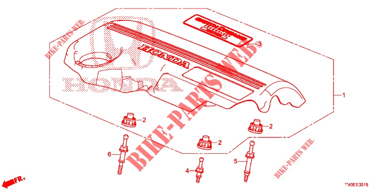 TAMPA MOTOR (DIESEL) para Honda CIVIC DIESEL 1.6 EXECUTIVE 5 portas 6 velocidades manuais 2014