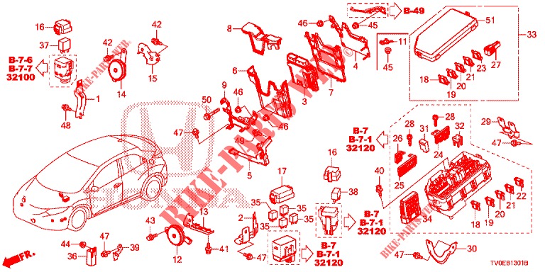 UNIDADE CONTROLO (COMPARTIMENT MOTEUR) (1) (DIESEL) para Honda CIVIC DIESEL 1.6 EXECUTIVE 5 portas 6 velocidades manuais 2014