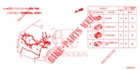 FICHA ELECTRICA (ARRIERE) para Honda CIVIC DIESEL 1.6 LIFSTYLE 5 portas 6 velocidades manuais 2014