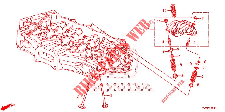 VALVULA/BALANCEIRO (1.8L) para Honda CIVIC 1.8 COMFORT 5 portas automática de 5 velocidades 2014