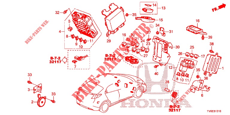 UNIDADE CONTROLO (CABINE) (1) (LH) para Honda CIVIC 1.8 EXECUTIVE 5 portas automática de 5 velocidades 2014