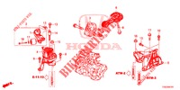 APOIOS MOTOR (1,0 L) (CVT) para Honda CIVIC 1.0 TOP 5 portas totalmente automática CVT 2018