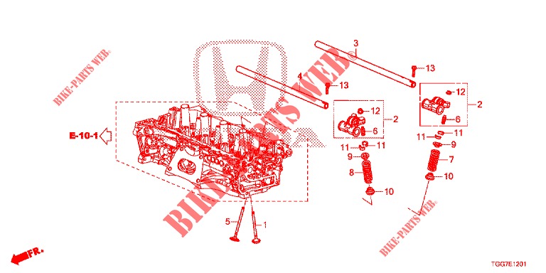 VALVULA/BALANCEIRO (1.5L) para Honda CIVIC 1.5 PRESTIGE 5 portas 6 velocidades manuais 2018