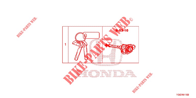 CONJUNTO CANHAO FECHADURA (INTELLIGENT) para Honda CIVIC 1.5 SPORT NAVI 5 portas 6 velocidades manuais 2018