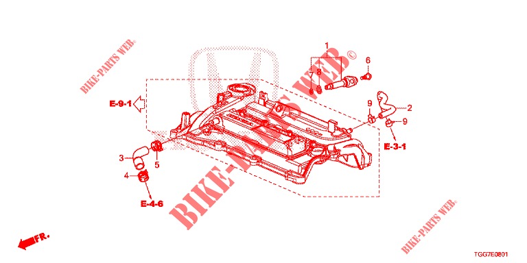 TUBO RESPIRACAO (1.5L) para Honda CIVIC 1.5 SPORT NAVI 5 portas 6 velocidades manuais 2018