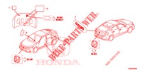 EMBLEMAS/ETIQUETAS CUIDADO  para Honda CIVIC DIESEL 1.6 ENTRY 5 portas 6 velocidades manuais 2018
