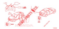 EMBLEMAS/ETIQUETAS CUIDADO  para Honda CIVIC DIESEL 1.6 ENTRY 5 portas automática de 9 velocidades 2018