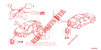 EMBLEMAS/ETIQUETAS CUIDADO  para Honda CIVIC DIESEL 1.6 S 5 portas 6 velocidades manuais 2018