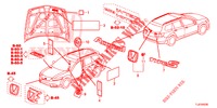 EMBLEMAS/ETIQUETAS CUIDADO  para Honda ACCORD TOURER 2.0 S 5 portas 6 velocidades manuais 2015