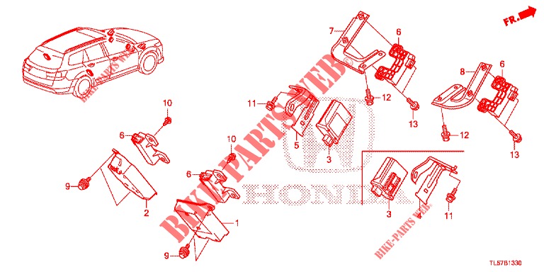     UNITE TPMS para Honda ACCORD TOURER 2.0 S 5 portas 6 velocidades manuais 2015
