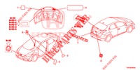 EMBLEMAS/ETIQUETAS CUIDADO  para Honda CIVIC 1.4 ES 5 portas 6 velocidades manuais 2012