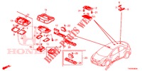 LUZ INTERIOR  para Honda CIVIC 1.4 SE 5 portas 6 velocidades manuais 2012