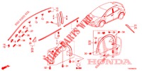 MOLDURA/PROTECTOR  para Honda CIVIC 1.8 ES 5 portas automática de 5 velocidades 2012