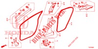 GUARNICAO PILAR (RH) para Honda CIVIC 1.8 EX 5 portas 6 velocidades manuais 2012
