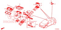 LUZ INTERIOR  para Honda CIVIC 1.8 EX 5 portas 6 velocidades manuais 2012