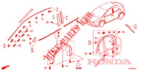 MOLDURA/PROTECTOR  para Honda CIVIC 1.8 EX 5 portas 6 velocidades manuais 2012