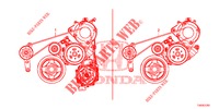 CORREIA DO ALTERNADOR (1.8L) para Honda CIVIC 1.8 EX 5 portas automática de 5 velocidades 2012