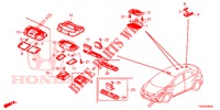 LUZ INTERIOR  para Honda CIVIC 1.8 S 5 portas automática de 5 velocidades 2012