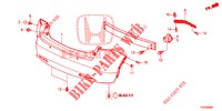 PARA CHOQUES TRASEIRO  para Honda CIVIC 1.8 S 5 portas automática de 5 velocidades 2012