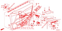 FORRO PORTA FRENTE (RH) para Honda CIVIC 1.8 SE 5 portas automática de 5 velocidades 2012