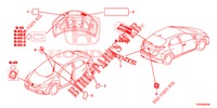 EMBLEMAS/ETIQUETAS CUIDADO  para Honda CIVIC DIESEL 2.2 ES 5 portas 6 velocidades manuais 2012
