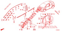 MOLDURA/PROTECTOR  para Honda CIVIC DIESEL 2.2 ES 5 portas 6 velocidades manuais 2012