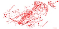 TAPETE PISO/ISOLADOR  para Honda CIVIC 1.4 S 5 portas 6 velocidades manuais 2013