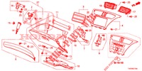 GUARNICAO INSTRUMENTOS (COTE DE PASSAGER) (RH) para Honda CIVIC 1.4 SE 5 portas 6 velocidades manuais 2013