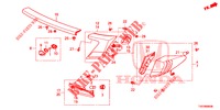 LUZ TRASEIRA/LUZ MATRICULA (PGM FI)  para Honda CIVIC DIESEL 1.6 EX 5 portas 6 velocidades manuais 2013